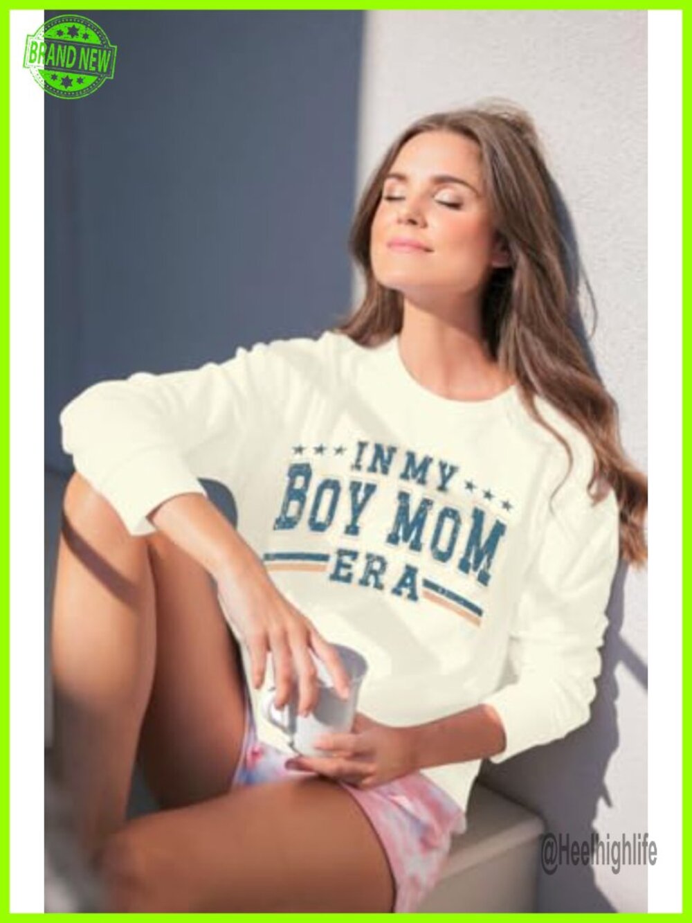 Mama Graphic Crewneck Sweatshirt Loose Fit Long Sleeve Pullover - Picture 2 of 6